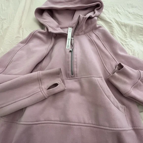Lululemon pink peony half-zip scuba